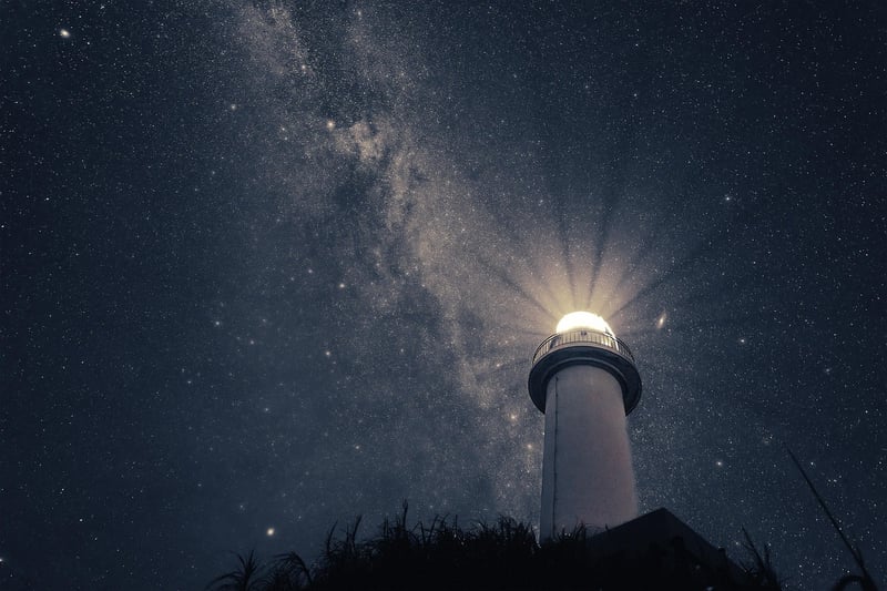 Lighthouse representing navigating through time